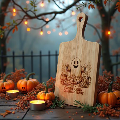 Halloween Laser Engraving File, Charcuterie Board, Candy Corn