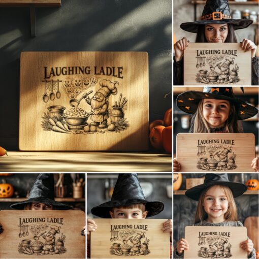 Halloween Laser Engraving File for Charcuterie Board, 6
