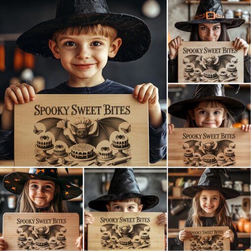 Halloween Laser Engraving File for Charcuterie Board, 6