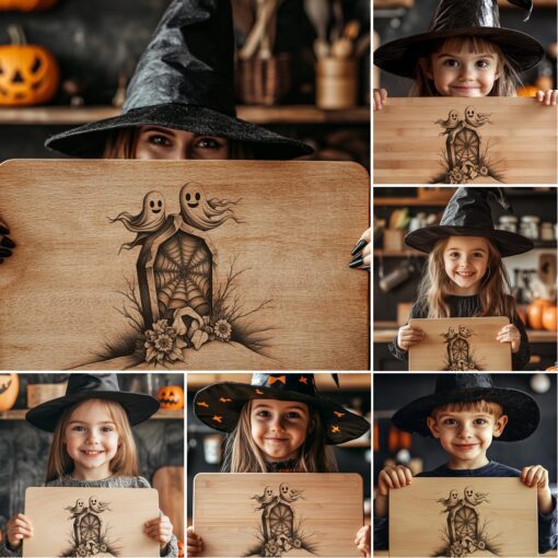 Halloween Laser Engraving File for Charcuterie Boards, 6