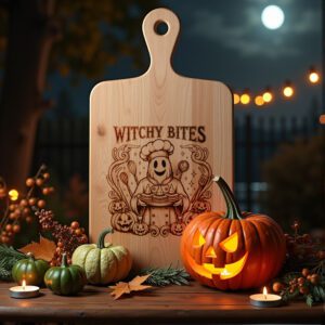 Halloween Laser Engraving File for Witch Charcuterie Board,