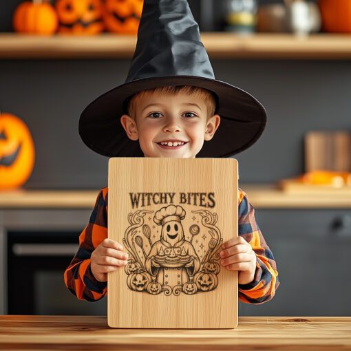 Halloween Laser Engraving File for Witch Charcuterie Board,