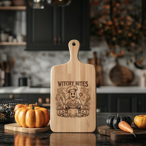 Halloween Laser Engraving File for Witch Charcuterie Board,