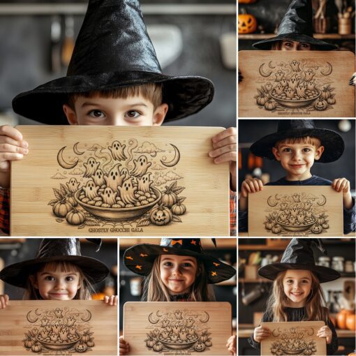 Halloween Laser Engraving File, Funny Charcuterie Board Designs,