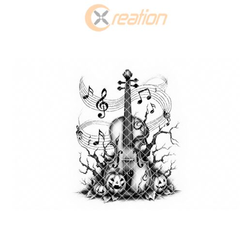 Halloween Laser Engraving File, Haunted Violin Charcuterie Board,