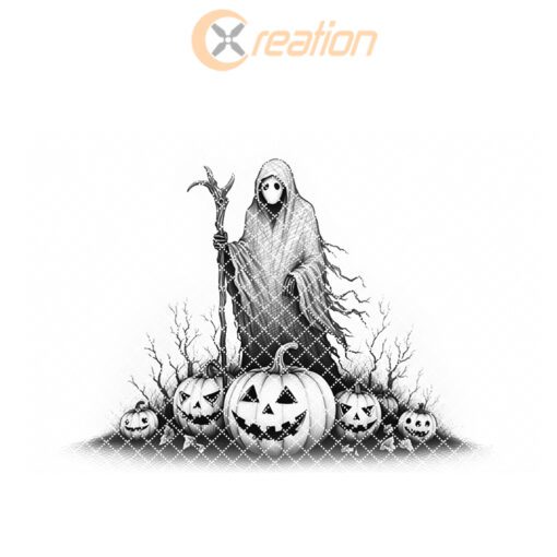 Halloween Laser Engraving File, Spectral Pumpkin Charcuterie Board