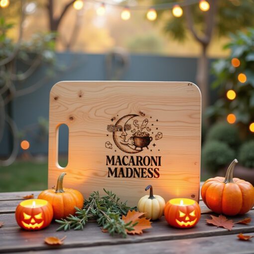 Halloween Laser Engraving File, Spooky Charcuterie Board, Moonlit