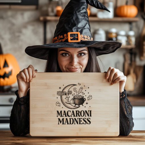 Halloween Laser Engraving File, Spooky Charcuterie Board, Moonlit
