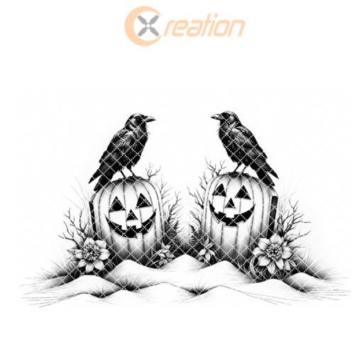 Tagliere di salumi Zucca di Halloween con Corvo, File Incisione Spettrale, Decorazioni Autunnali - immagine 5