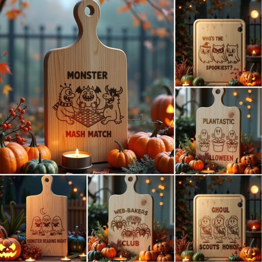 Halloween Spooky Charcuterie Board Bundle, Funny Horror Party