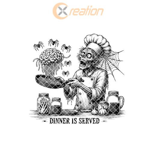 Zombie Chef Halloween Laser Engraving File, Spooky Charcuterie