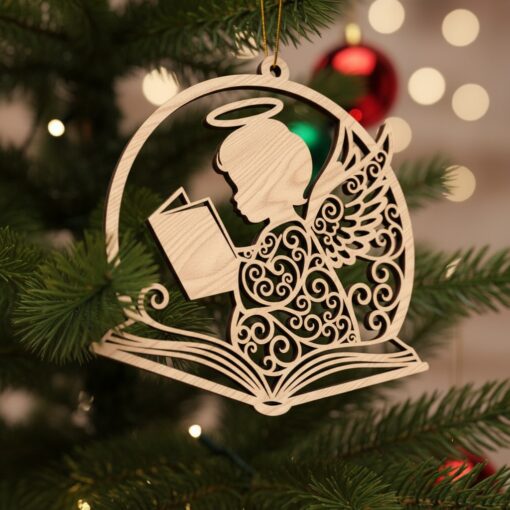 Angel Christmas Ornament Bundle, Laser Ready Tree Decorations,