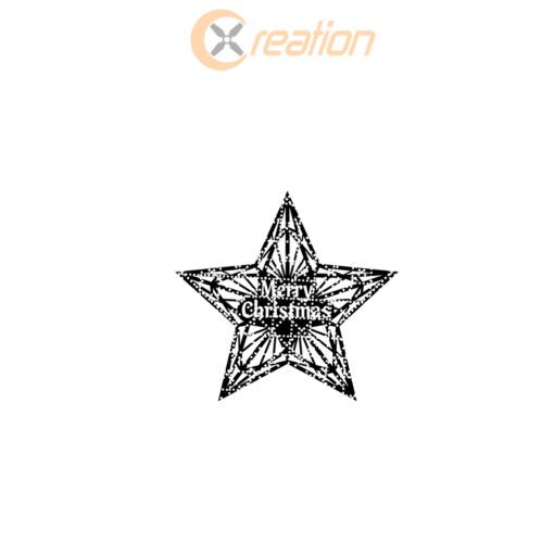 Christmas Door Hanger Template, Merry Christmas Star Round