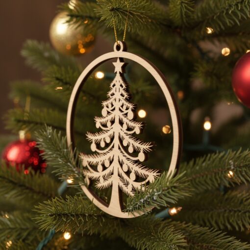 Paquete de adornos láser navideños, 8 archivos festivos para decoración navideña, manualidades Glowforge - Imagen 3