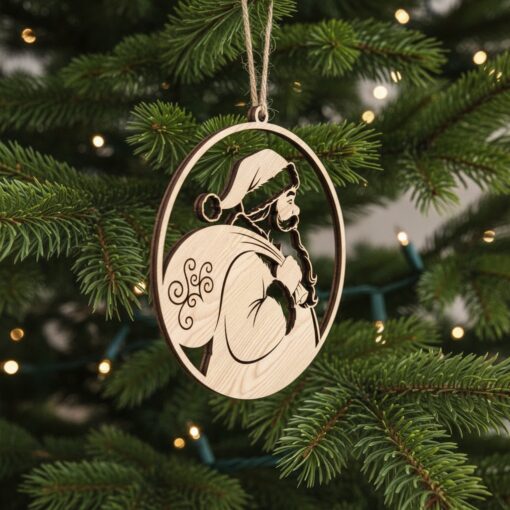 Paquete de adornos láser navideños, 8 archivos festivos para decoración navideña, manualidades Glowforge - Imagen 6