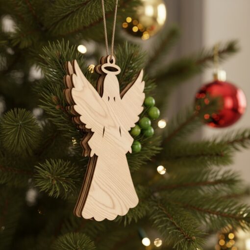 Bundle di file laser per decorazioni natalizie, Set di 6 design per addobbi dell'albero di Natale - immagine 3
