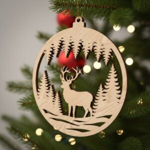 Christmas Ornament Laser File Bundle, 8 Festive Decor