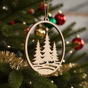 Christmas Ornament Laser File Bundle, 8 Festive Decor