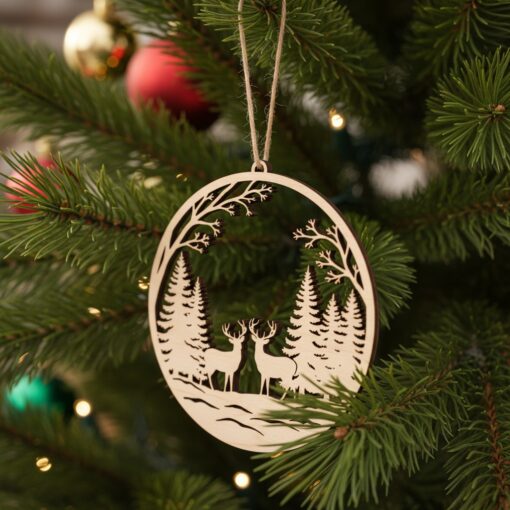 Christmas Ornaments Bundle, Laser Files for Holiday Decor,