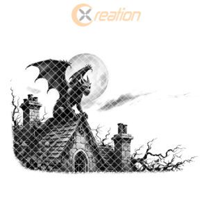 Gargoyle Laser Engraving File, Halloween Charcuterie Board, Gothic