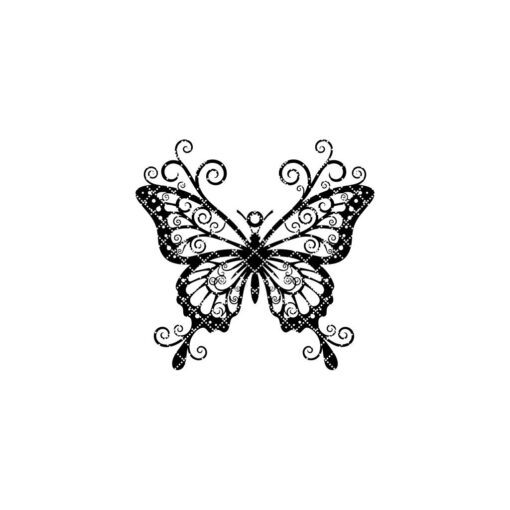Halloween Butterfly Ornament, Spooky Laser Art Vector for