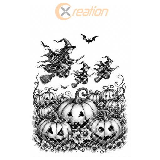 Archivo de grabado para tabla de charcutería de Halloween, Aquelarre de brujas, Diseño de huerto de calabazas - Imagen 7