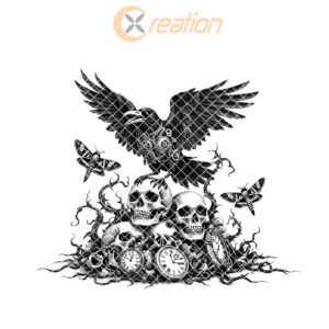 Halloween Charcuterie Board Laser Engraving File, Creepy Clockwork