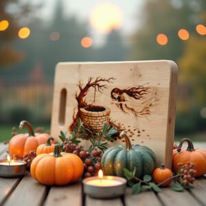 Halloween Charcuterie Board Laser Engraving File, Spooky Banshee