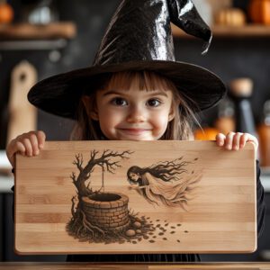Halloween Charcuterie Board Laser Engraving File, Spooky Banshee