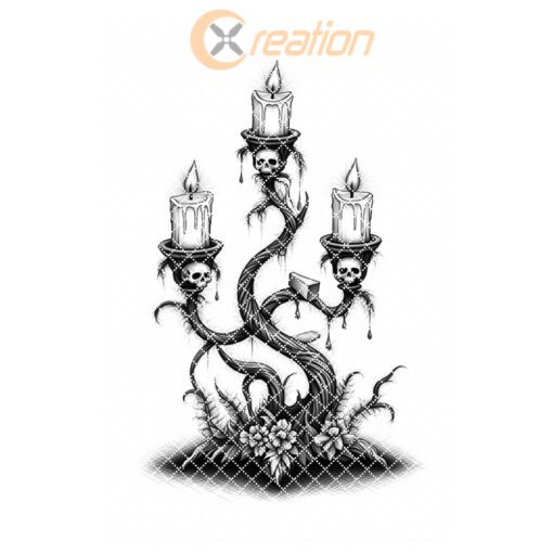 Archivo de Grabado Láser para Tabla de Charcutería de Halloween, Diseño de Candelabro Retorcido - Imagen 7