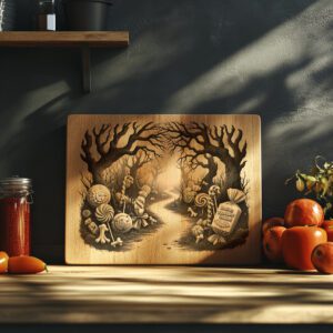 Halloween Charcuterie Board Laser Engraving File, Twisted Candy