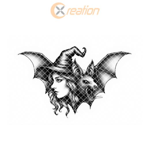 Fichier de Gravure Laser Planche de Charcuterie Halloween, Décor Silhouette Chauve-Souris Sorcière – Image 6