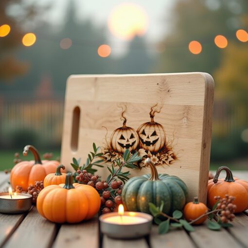 Archivo láser para tabla de charcutería de Halloween, grabado de Jack O Lantern, decoración para fiestas - Imagen 2