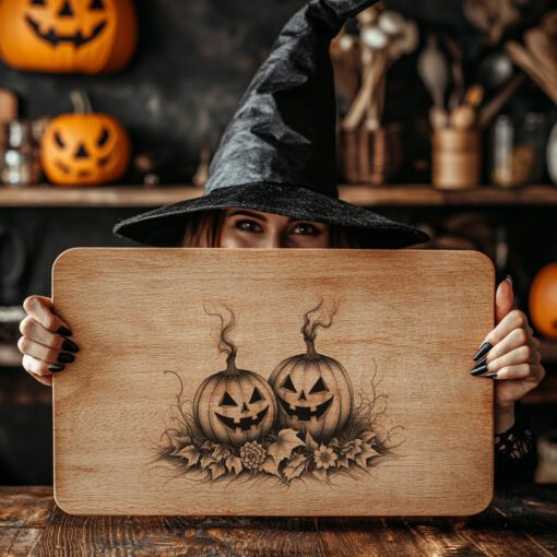 Halloween Charcuterie Board Laser File, Jack O Lantern