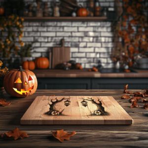 Halloween Charcuterie Board Laser File, Moonlit Bat Lanterns,