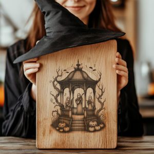 Halloween Charcuterie Board Laser File, Spooky Musicians, Moonlit