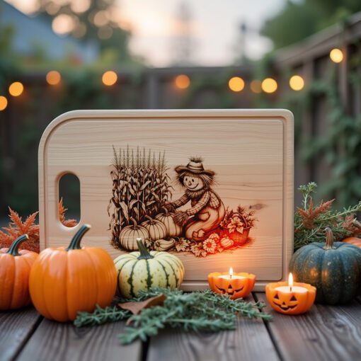 Halloween Charcuterie Laser File, Scarecrow Pumpkin Board, Spooky