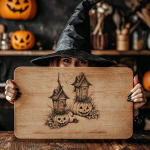 Halloween Charcuterie, Spider Lanterns Laser Engraving File, Spooky