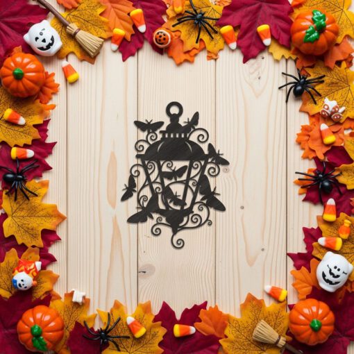 Halloween Lantern Laser File, Spooky Moth Ornament for