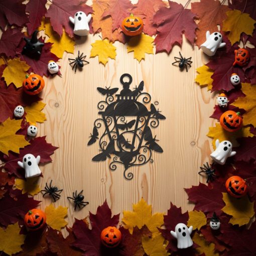 Halloween Lantern Laser File, Spooky Moth Ornament for