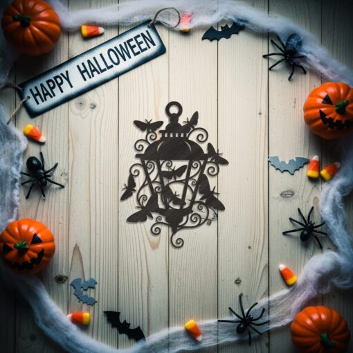Halloween Lantern Laser File, Spooky Moth Ornament for