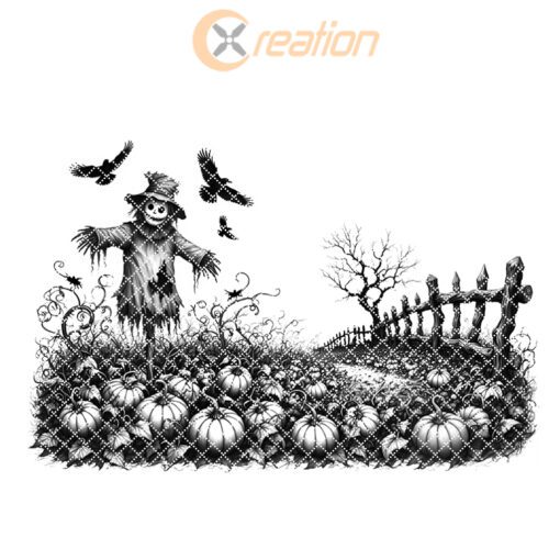 Halloween Laser Engraving File, Charcuterie Board, Scarecrow Pumpkin