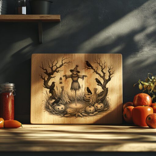 Halloween Laser Engraving File for Charcuterie Board, Enchanted