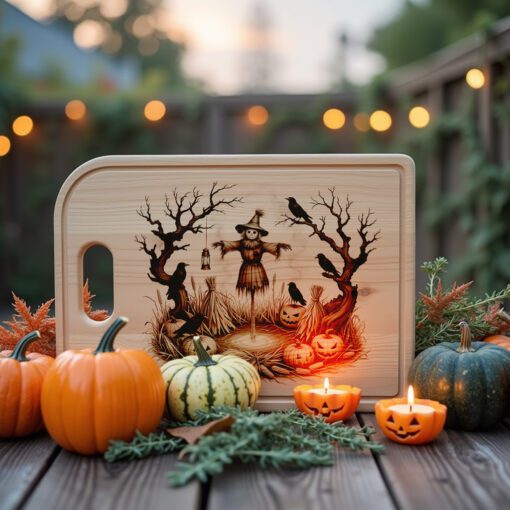 Halloween Laser Engraving File for Charcuterie Board, Enchanted