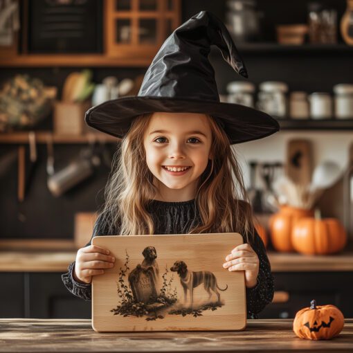 Halloween Laser Engraving File for Charcuterie Board, Spectral