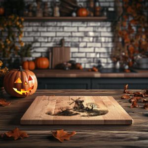 Halloween Laser Engraving File for Charcuterie Board, Spooky