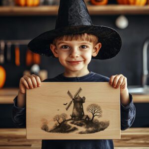 Halloween Laser Engraving File for Charcuterie Board, Spooky
