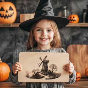 Halloween Laser Engraving File for Charcuterie Board, Spooky