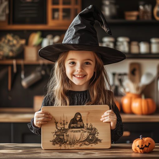 Halloween Laser Engraving File for Charcuterie Board, Tarot