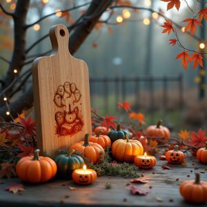 Halloween Laser Engraving File, Grinning Ghost Charcuterie Board